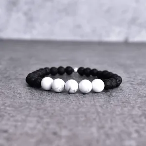 White Regency - Lava And Howlite Bracelets